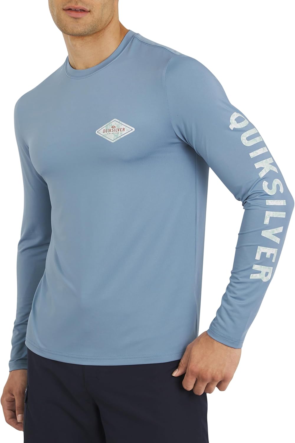 Quiksilver Men's Swimwear Regular Fit UPF 50 Long Sleeve Sun Tee Rash Guard Shirt (S-XXL)