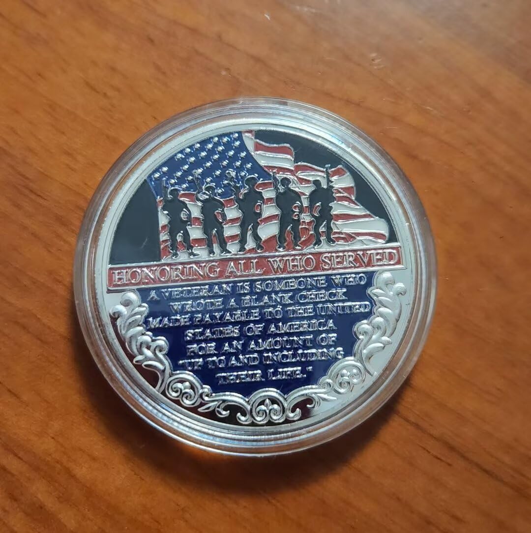 Moneta wyzwań wojskowych "Thank You for Your Service Veteran Coin", uhonorowanie wszystkich, którzy służyli wojskowej monetą wyzwania uznania