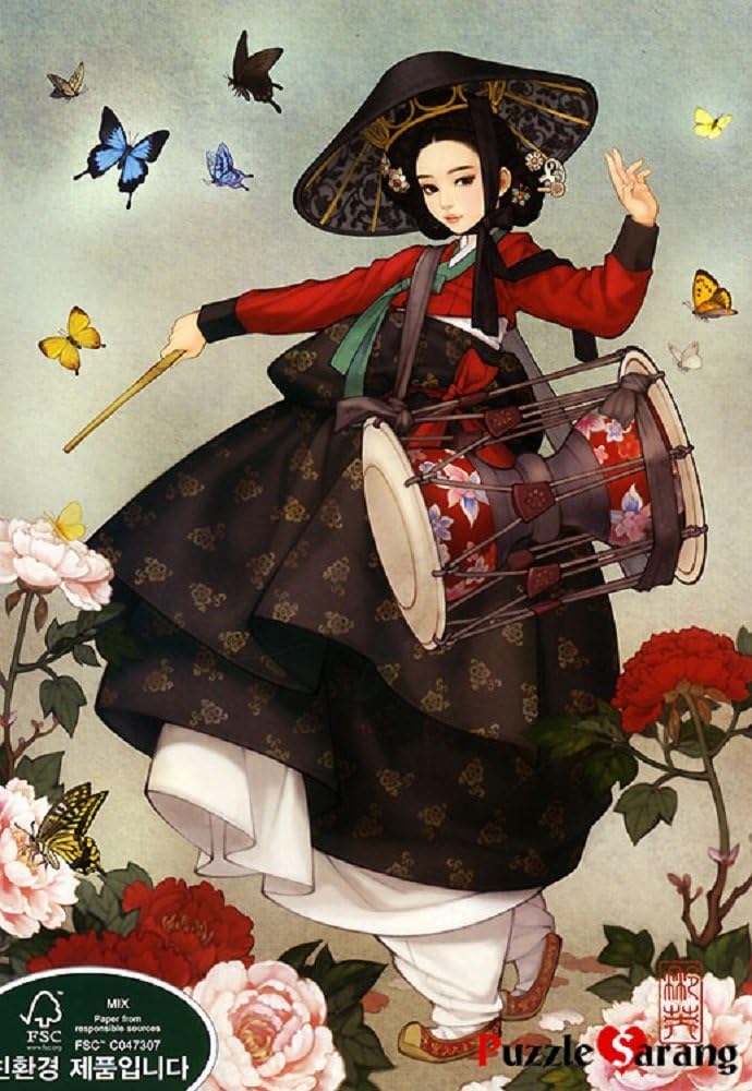 [Puzzlelife] 1000 Piece Jigsaw Puzzles "Korean Drum Woman