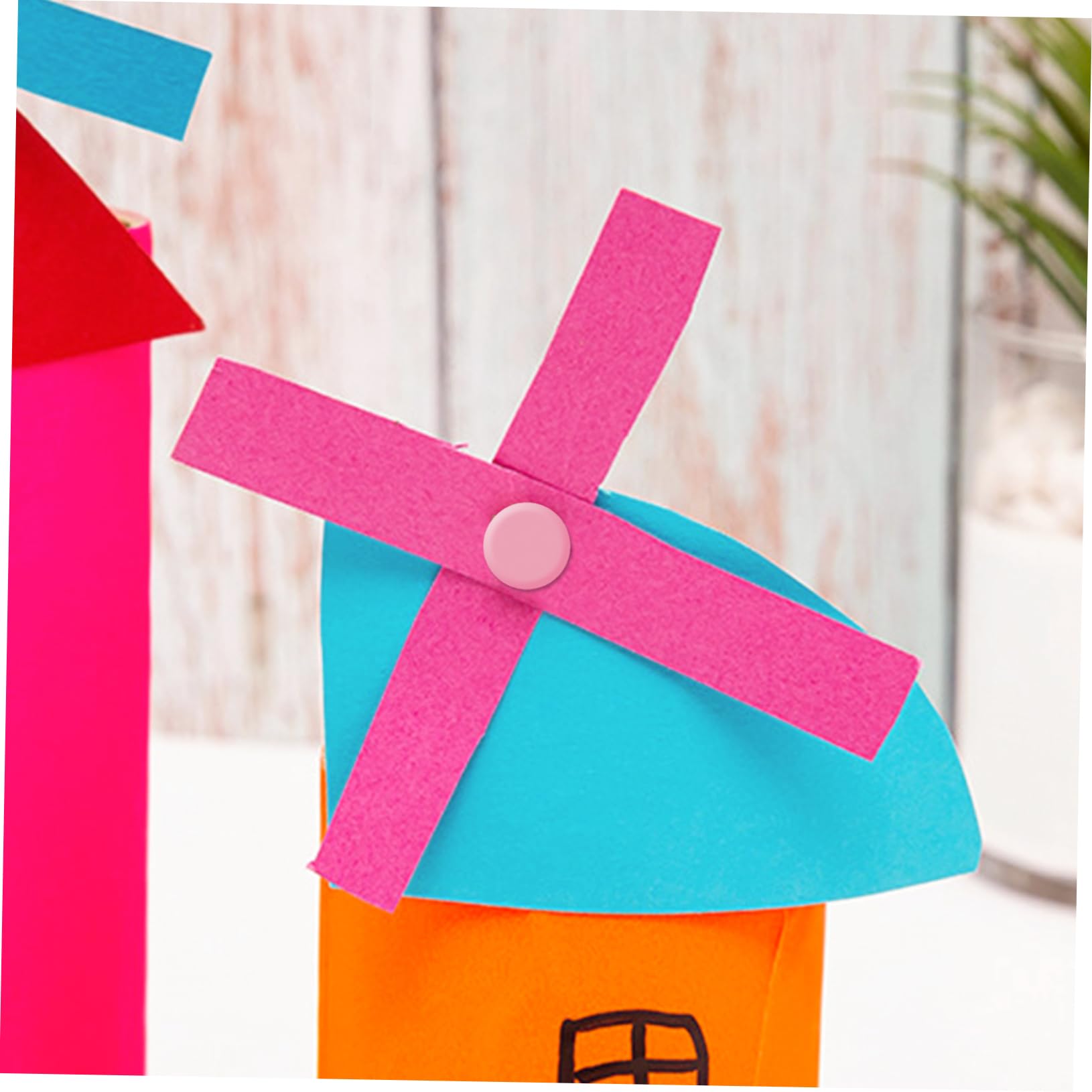 IWOWHERO Craft DIY Brads 600pcs 100/bag 8x17mm Paper Fasteners Metal Brads for Scrapbooking Handcraft Mini Brads Pack