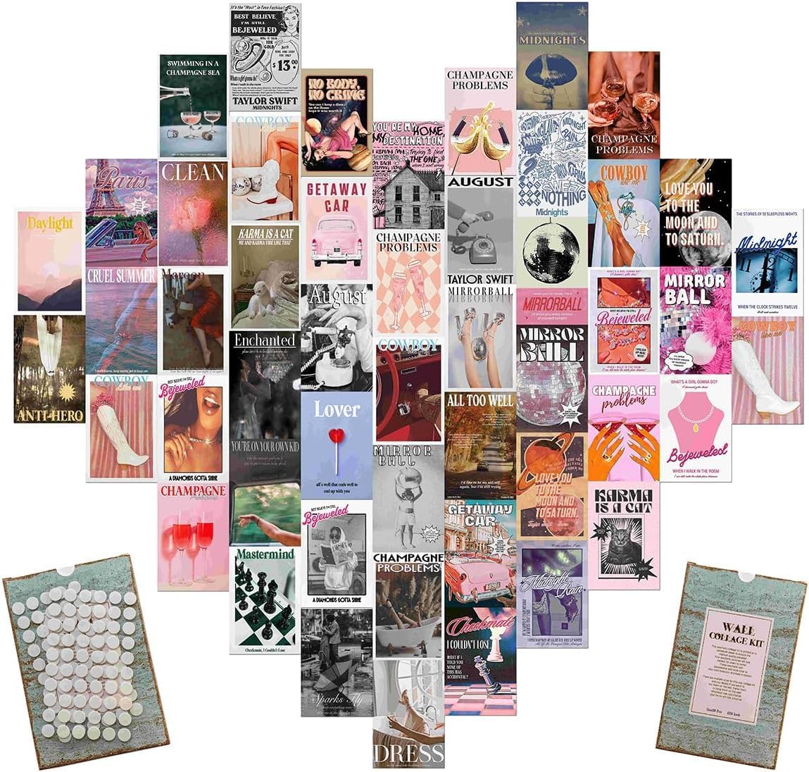 Craft Maniacs TAYLOR SWIFT SET OF 50 MATT LAMINATED WALL PAPER POSTER FOR WALL/ROOM DECOR | 4 X 6 INCH EACH | BEST GIFT FOR SWIFTIES