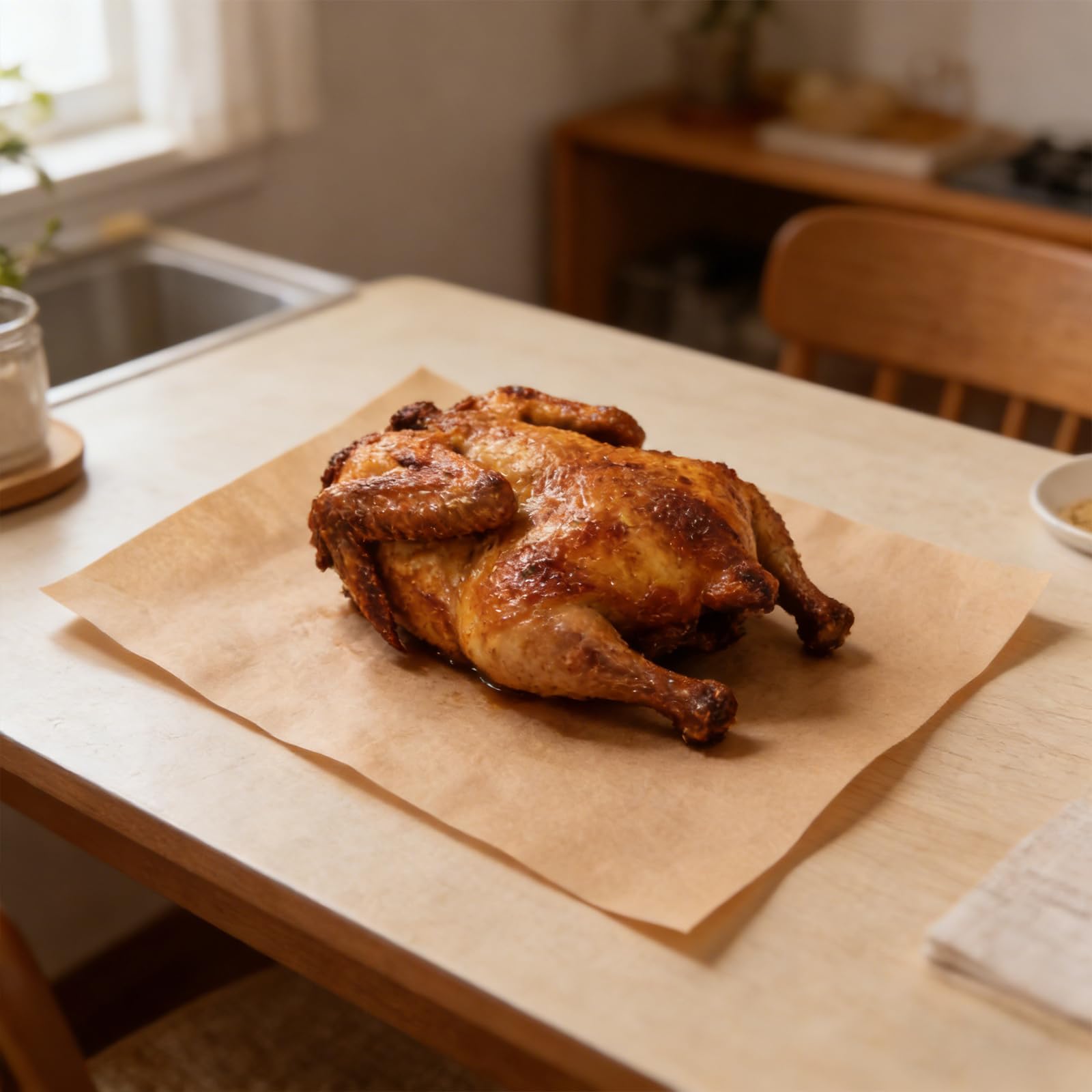 500 Stück Backpapierblätter 30 x 20 cm, ungebleichtes Pergamentpapier, für den Kontakt mit Lebensmitteln, geeignet zum Backen, Grillen, Braten und Dämpfen