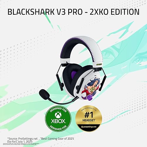 Miniatura 2 de Razer BlackShark V3 Pro Auriculares inalámbricos ANC para juegos para Xbox micrófono de banda completa - controlador de 1.969 in - 2.4 GHz,