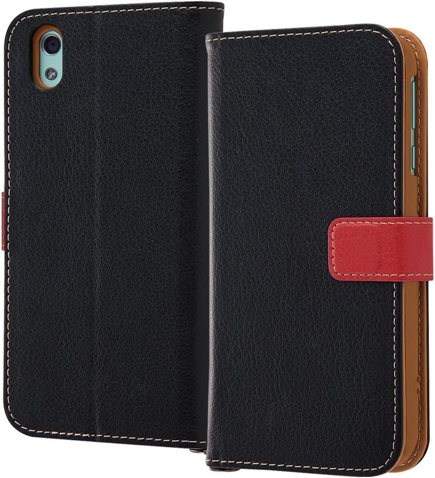 Layout Y!mobile Android One X1 Case, Notebook Type, 2 Tone Color, Black/Red RT-ANO3ELC2/BR
