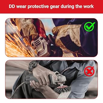 Wire Wheel for Angle Grinder for 4-1/2 Angle Grinder with 5/8-11 Arbor | 12-Pack Carbon Steeel Angle Grinder Wheel, Wire Wheel Brush for Rust Removal, Paint Stripping & Metal Cleaning