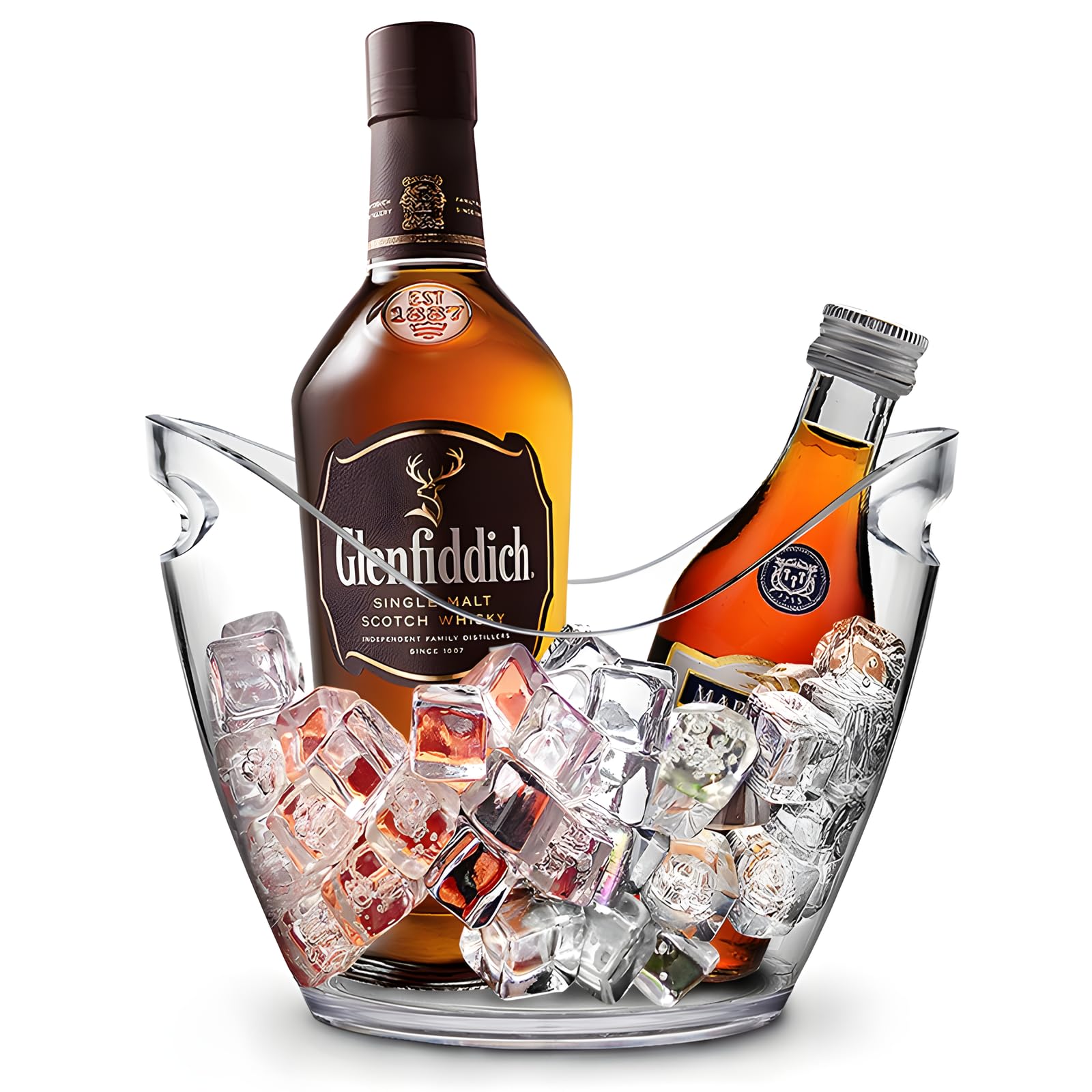 YOBANSA 3.5 L Clear Acrylic Wine or Champagne Bottles Ice Bucket,Bar Tools Large Ice Bucket,Wine Accessories,Kitchen Fruit and Vegetable Storage Container(Clear ice Bucket)