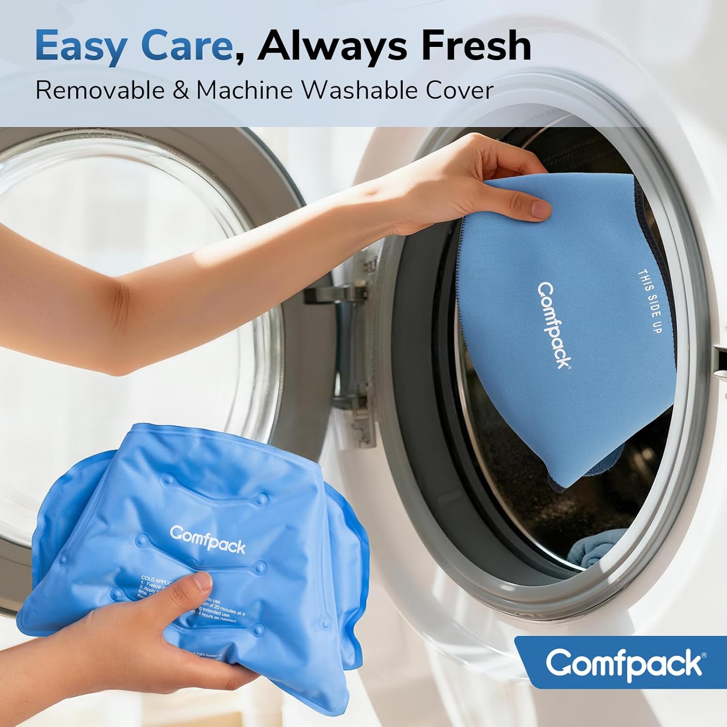 Comfpack Shoulder Brace Ice Pack Wrap for Rotator Cuff and Arm, 3D Gel Cold Compression Sleeve for Injuries, Bursitis, Tendinitis, Surgery Recovery, Easy to Put On & Take Off, Gifts