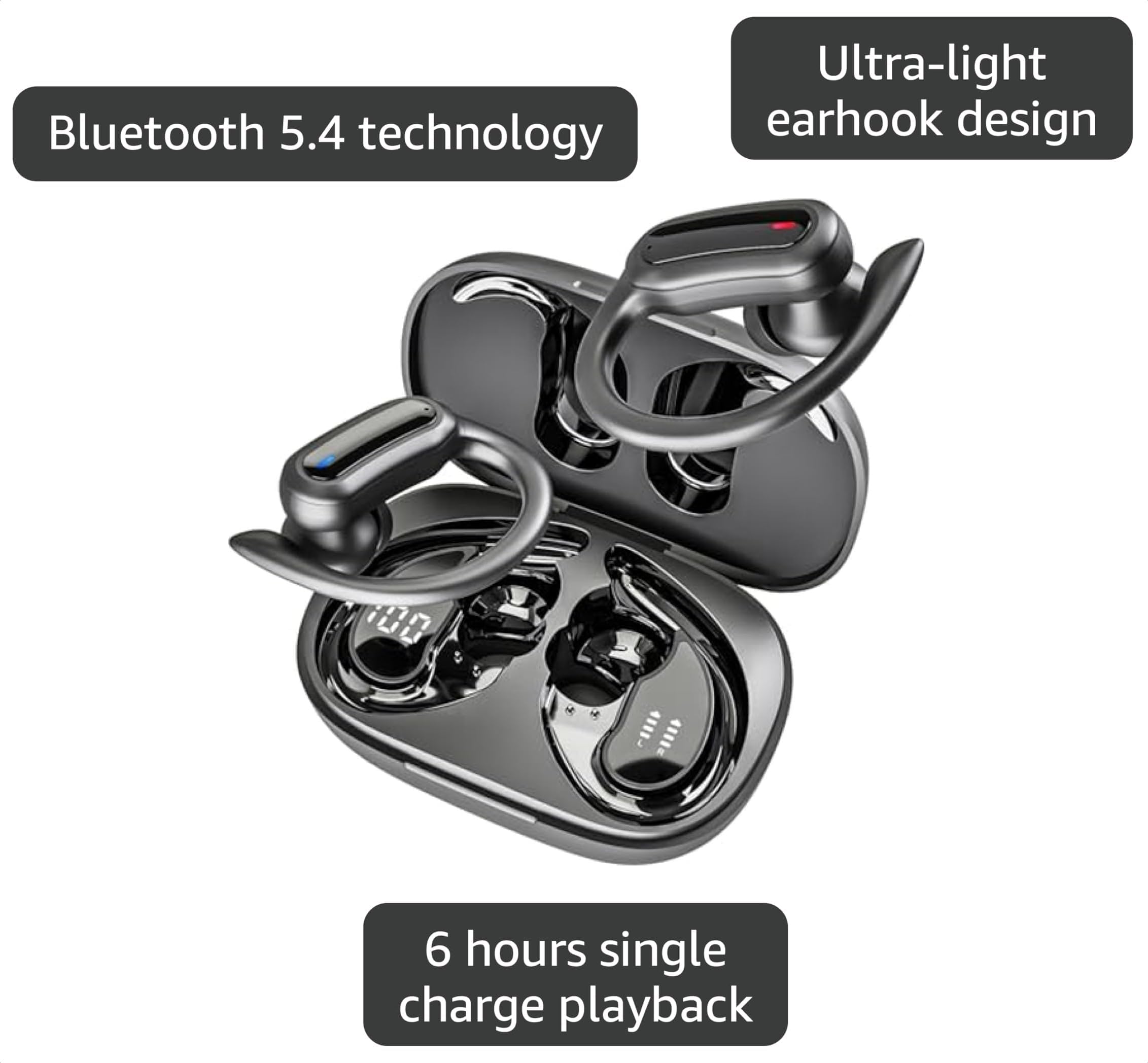 TRAUSI Bluetooth Headphones IP7 Waterproof