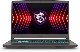 msi Notebook para jogos fino de 15,6 polegadas FHD 144 Hz, AMD Ryzen 5 7535HS, 16 GB de RAM, SSD de 512 GB, NVIDIA GeForce RTX 4050, webcam, teclado retroiluminado, cinza, Windows 11 Home