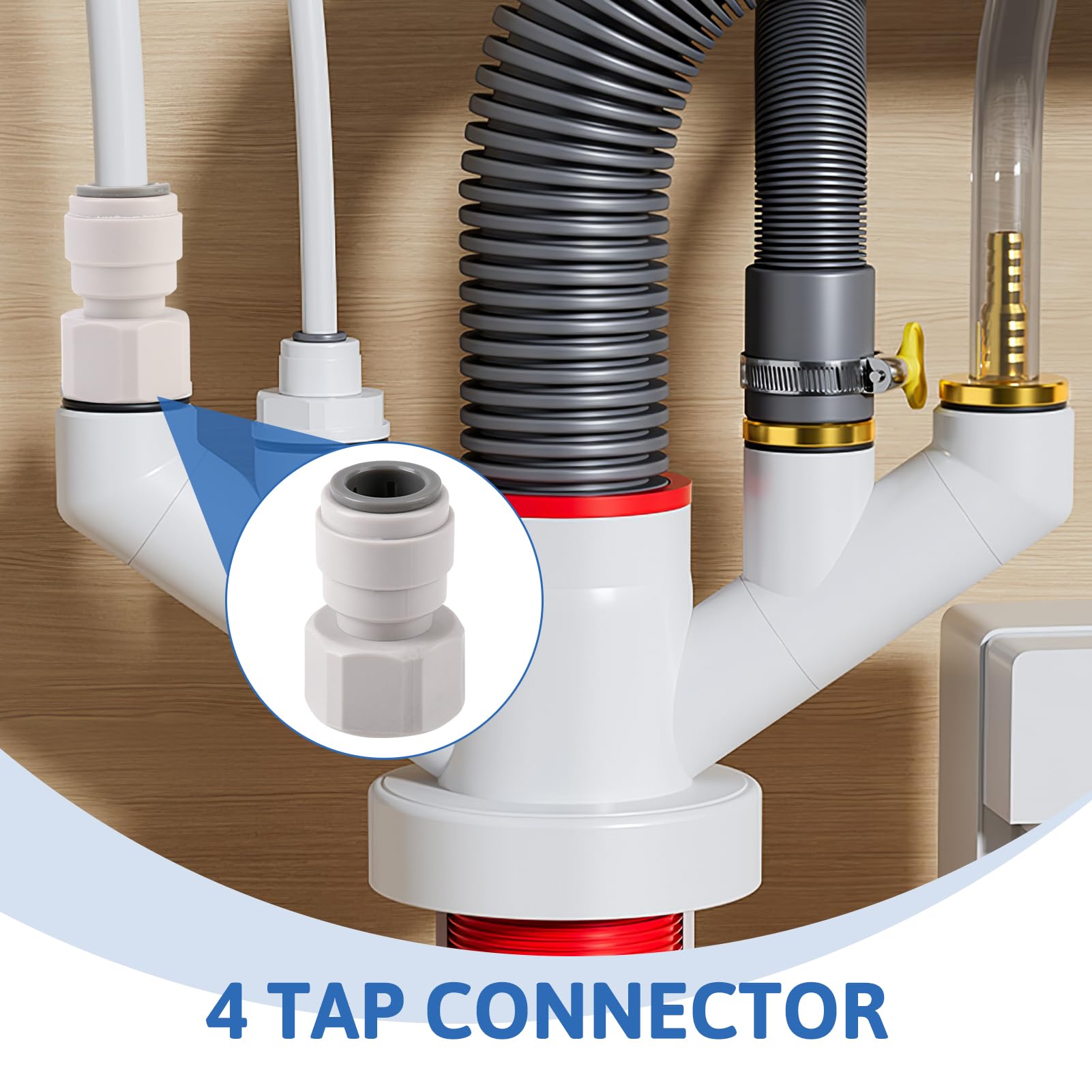BSP Accoppiamento Pompa Acqua 3/4 Femmina Tubo 19mm - Connettore Aspirazione Layflat DYNATEX