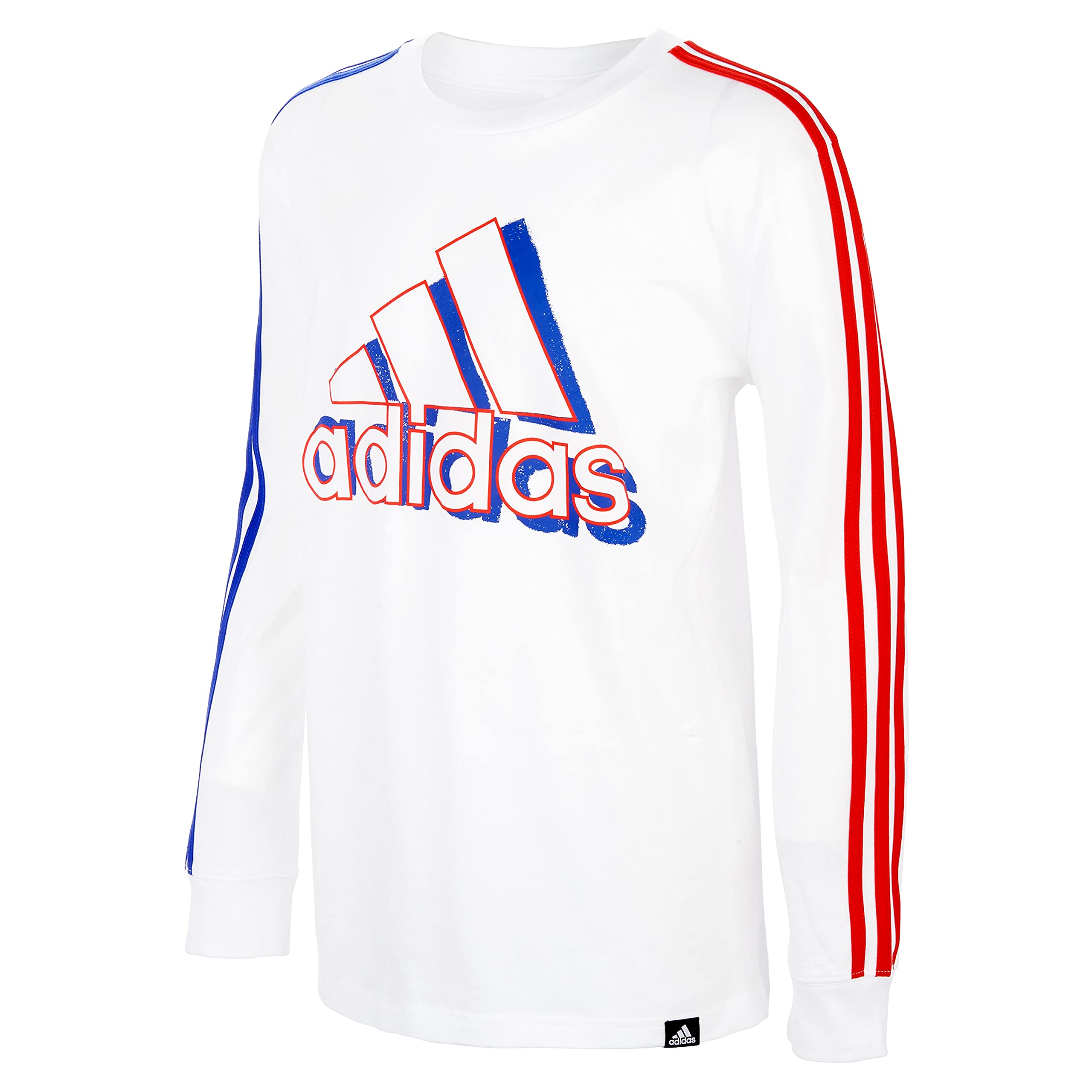 Boys' Long Sleeve Split 3-Stripes Tee