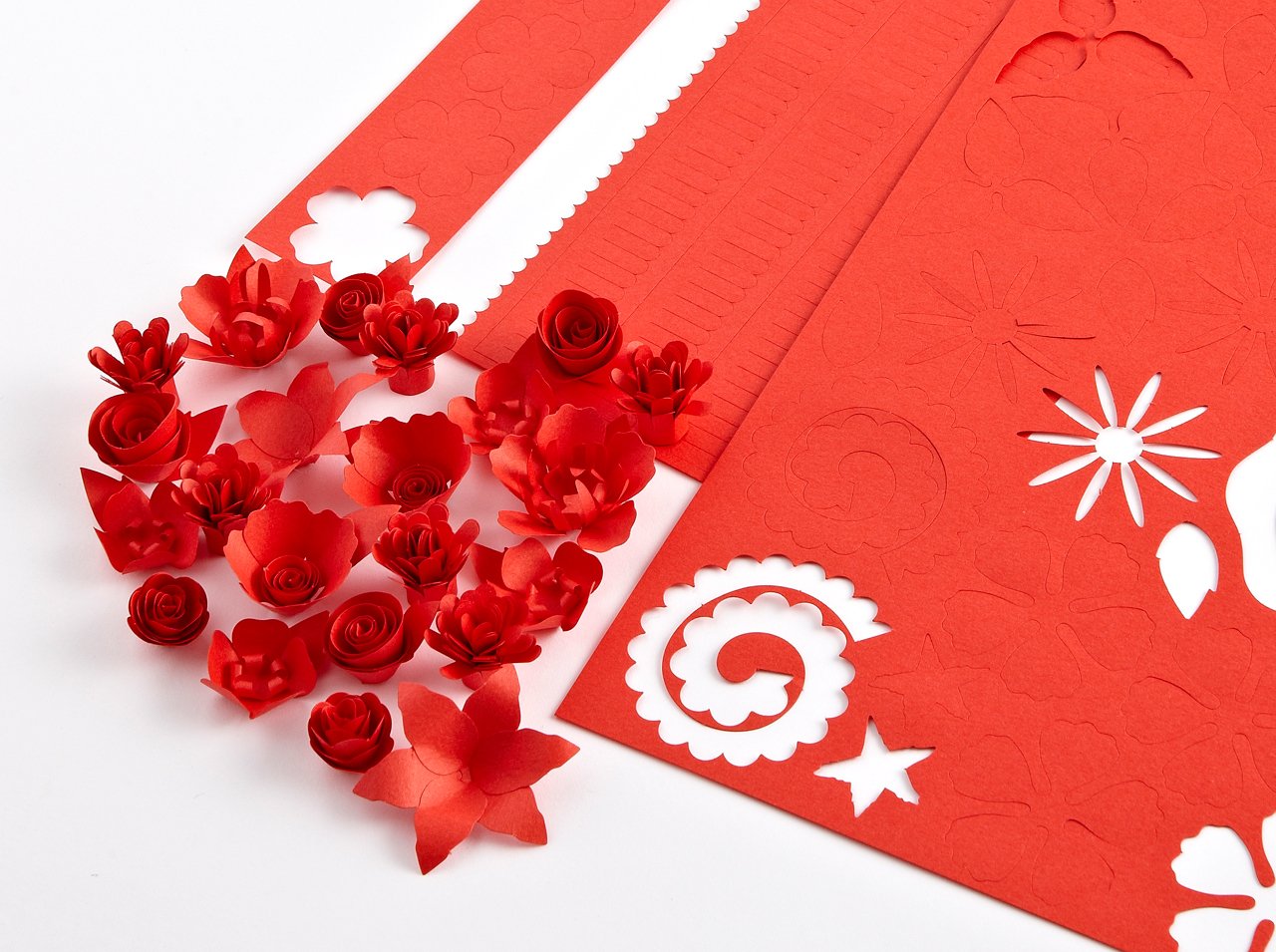 NK craft Blossom papier RED101