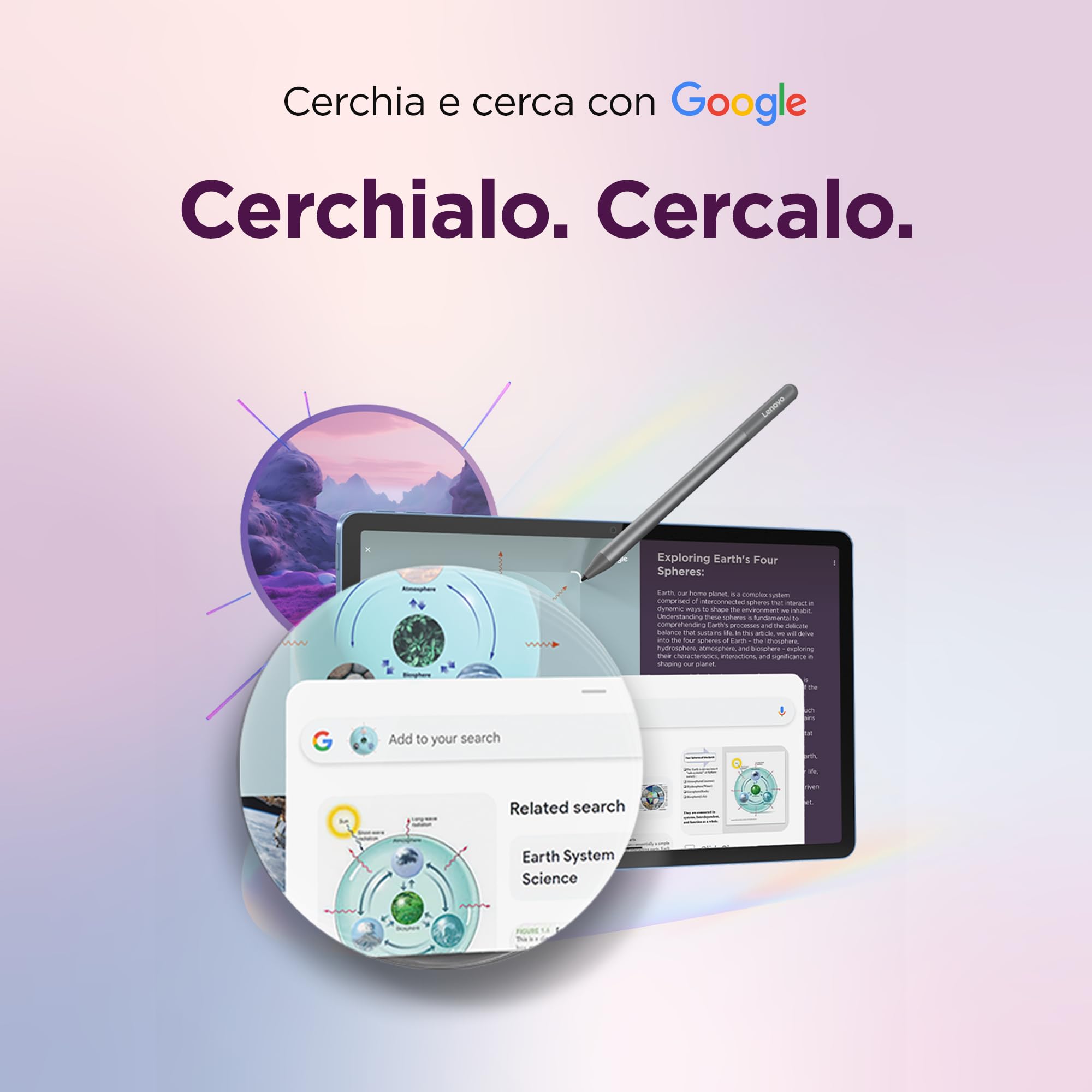 Lenovo Idea Tab Tablet - Display 11" 2.5K (2560x1600) 90Hz, Processore Mediatek Dimenity 6300, RAM 8GB, Memoria 128GB, WiFi 5, Tablet Android 15, Tab Pen inclusa - Polar Blue