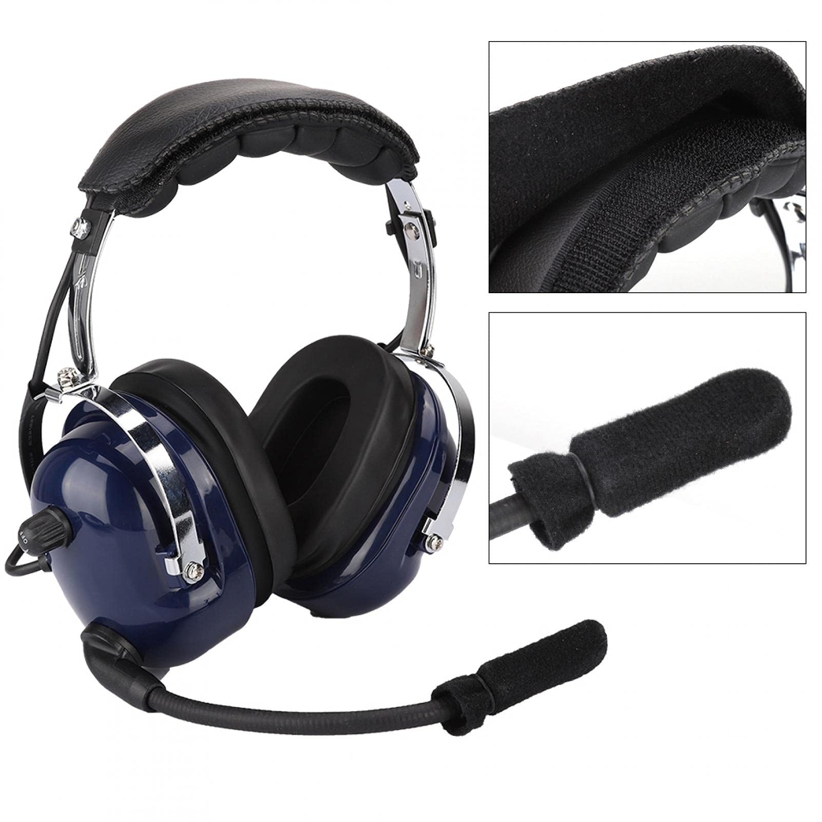 Socobeta Casque d'aviation générale 3,5 mm Réduction de Bruit pour Pilotes
