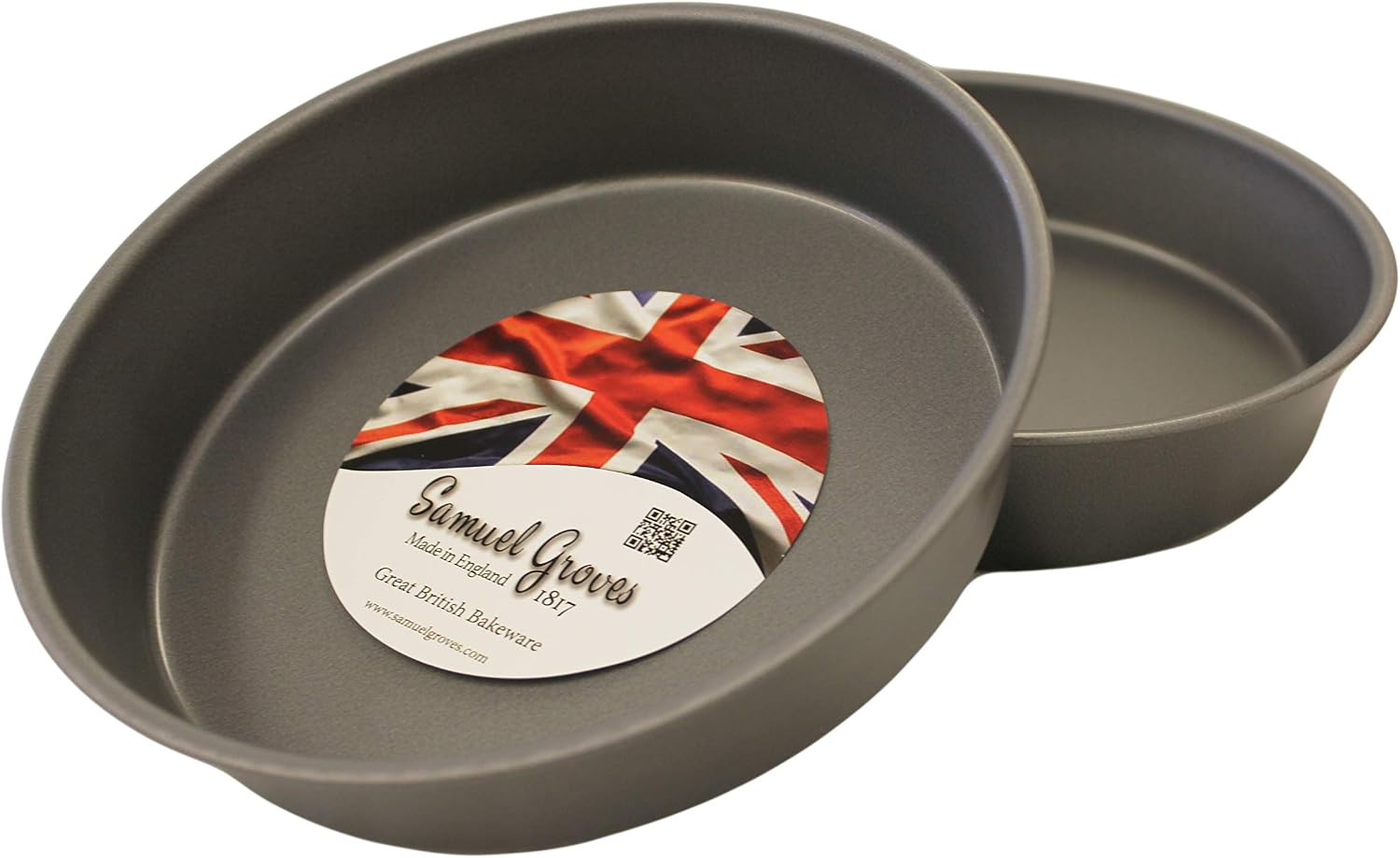 Great British Bakeware 2 Pack 8" Deep Superior Double Coated Non-Stick Victoria Sandwich Cake Tin, Baking, Oven Safe