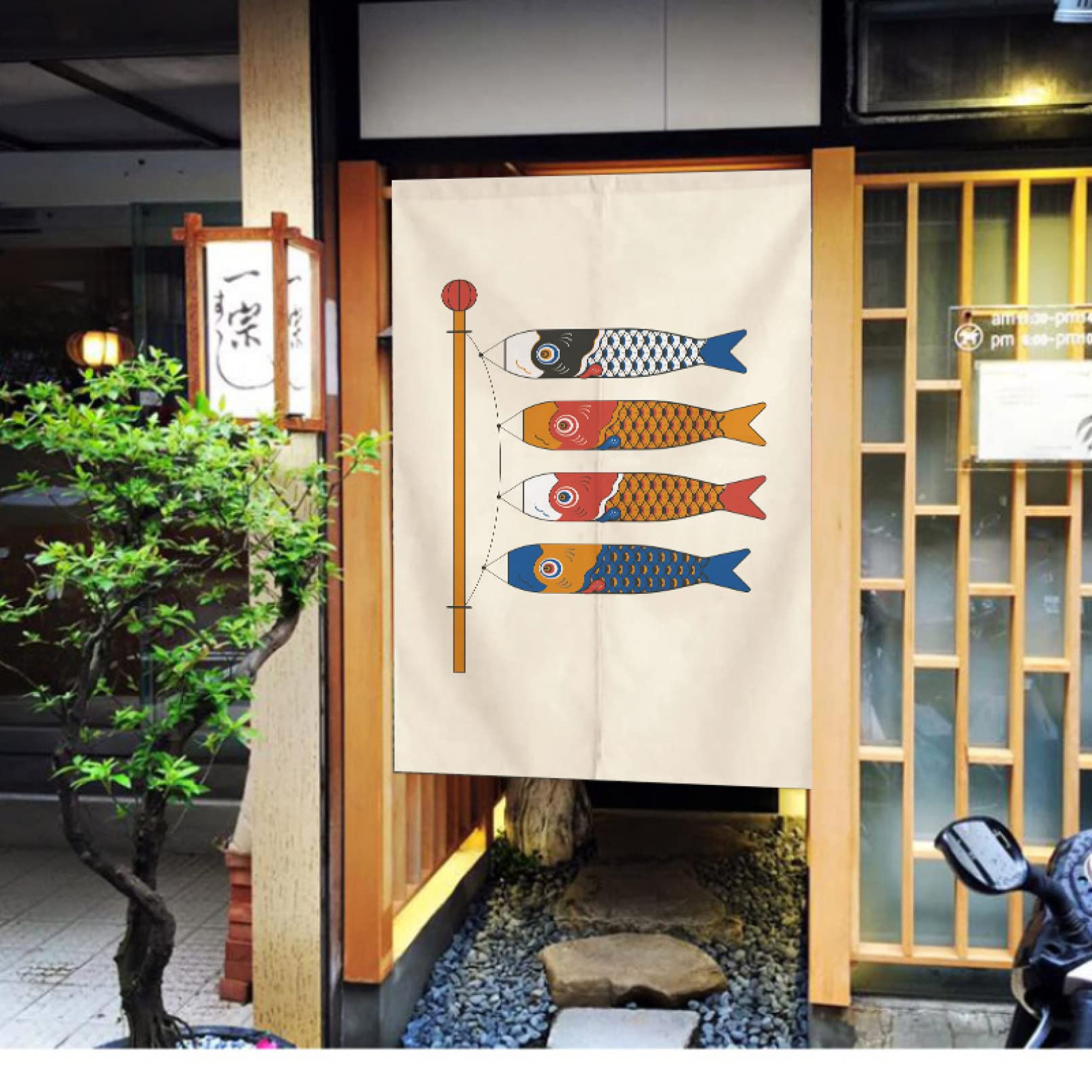 Amazon｜CFGZC (Z8RO)のれん おしゃれ 北欧 暖簾 65*90cm 幾何学図