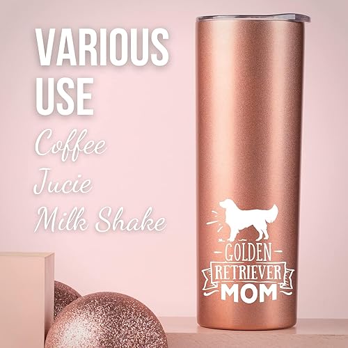 Miniatura 4 de Onebttl Golden Retriever - Regalos para mamá, vaso delgado para amantes de los Golden Retriever, mujeres, niñas, amantes de los perros y mamá del