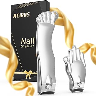 Nail Clippers Set,Gag Gifts Funny,Stocking Stuffers for Adults Men Him,White Elephant Gifts for Adults, Cool Stuff Gadgets for Men Dad Boyfriend Father Husband Friends,Mens Gifts Ideas (Silver)