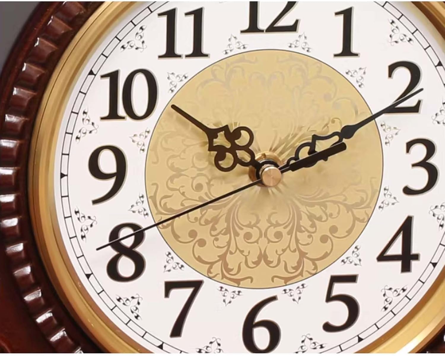 Reloj silencioso de madera, funciona con pilas, para decoración de sala de estar, oficina, estante y chimenea
