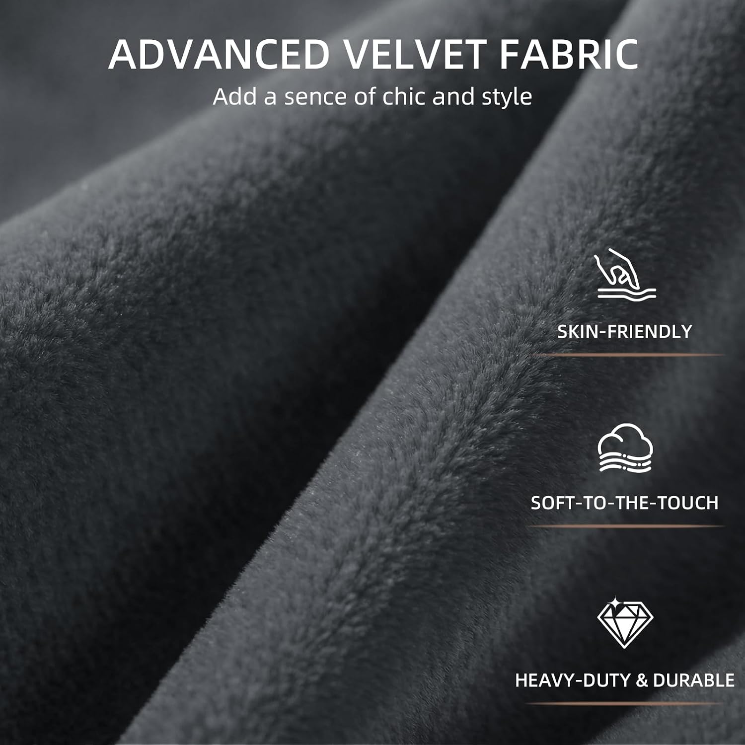 Stretch Velvet Wingback Dining Chair Covers Soft Wingback Chair Cover, 4PCS