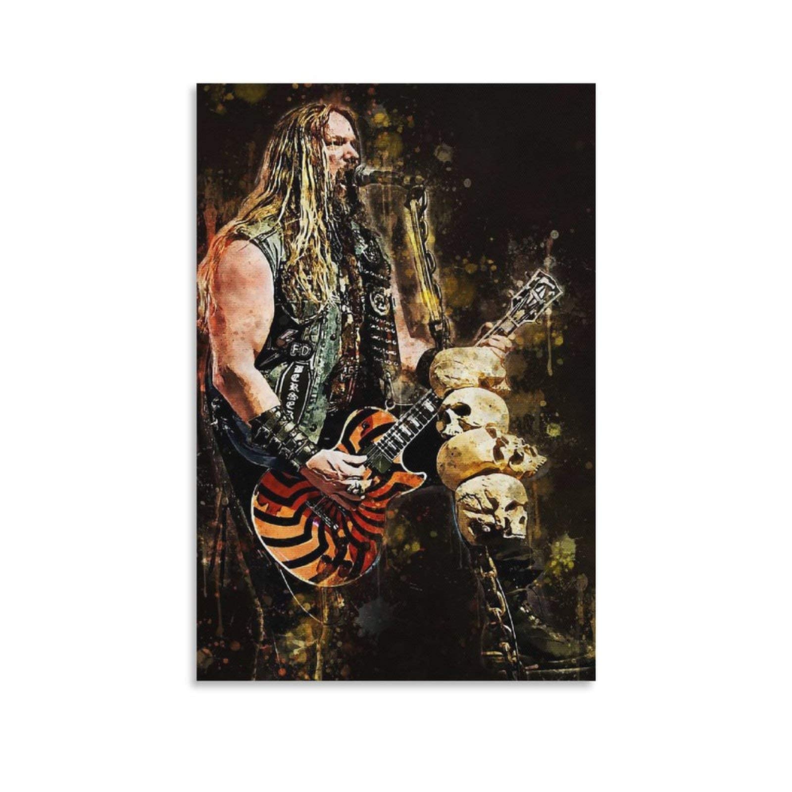 Toile Zakk Wylde grand format sans cadre impression affiche moderne de salon