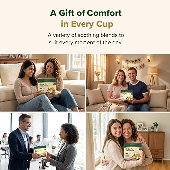 VAHDAM, Assorted Herbal Tea Sampler (18 Tea Bags, 9 Flavors) Caffeine-Free, Non-GMO | Delightful Natural Flavours, Individually Wrapped Tea Bags | Herbal Tea Assortment