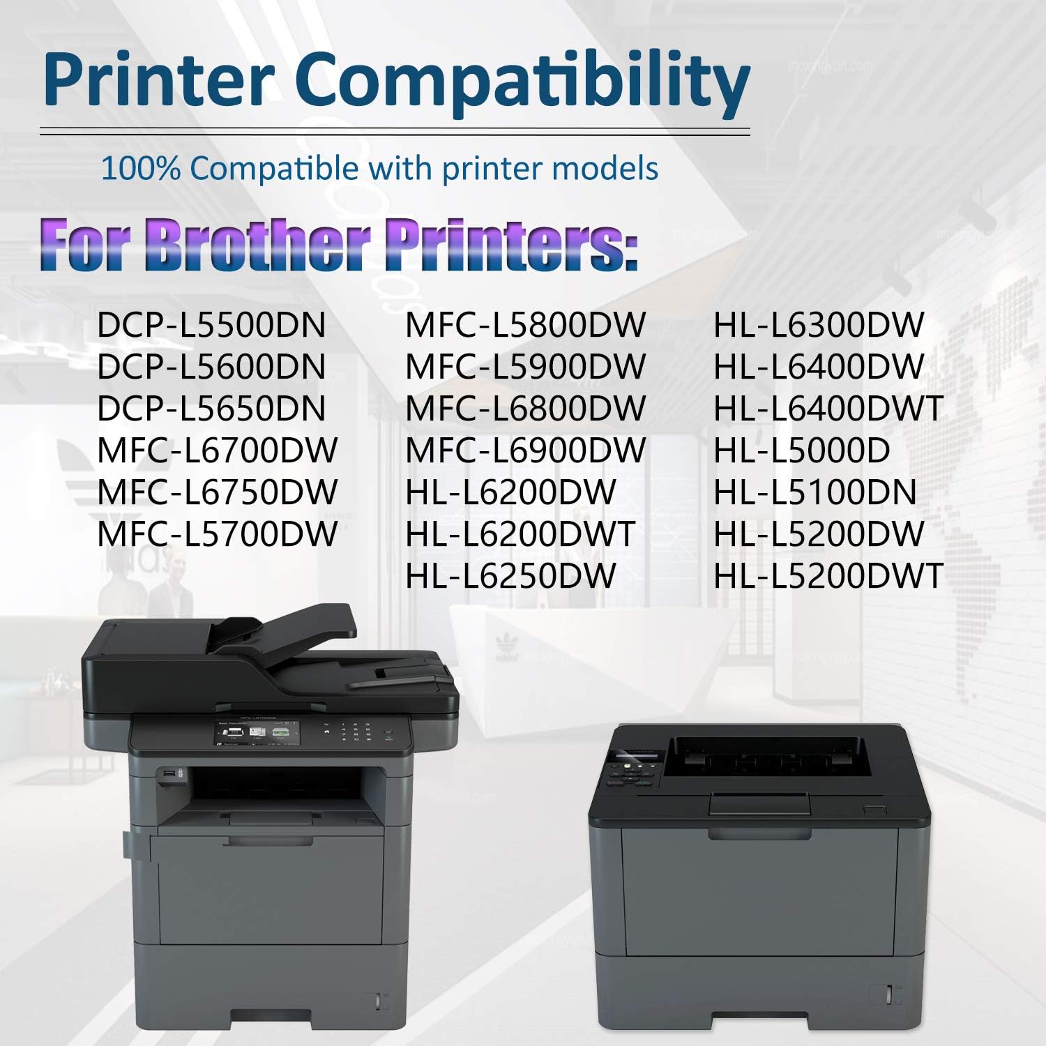 Amazon.com: JdToner TN820 - Cartucho de tóner para impresoras Brother DCP- L5650DN, L5500DN, L5600DN, MFC-L6750DW, L5900DW, L5800DW, L5700DW, L6900DW,  HL-L5200DW, L6300DW (12 unidades), color negro : Productos de Oficina