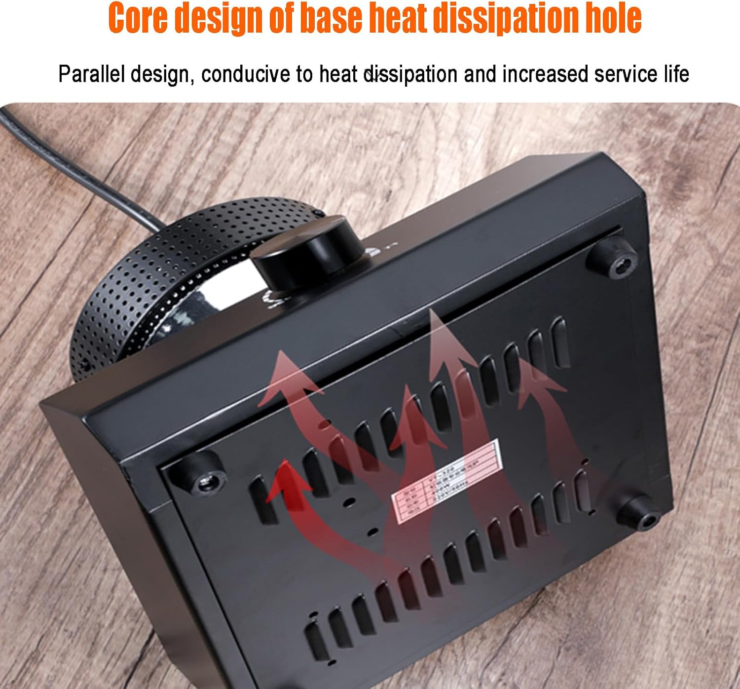 Siphon Beam Heater, Siphon Pot Heating Light Wave Oven, Rotary Switches, Multi-Speed Adjustment, Constant Temperature Control, Stainless Steel, for Syphon Coffee Maker