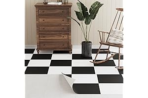 Elegant Peel & Stick Checkerboard Vinyl Flooring Roll