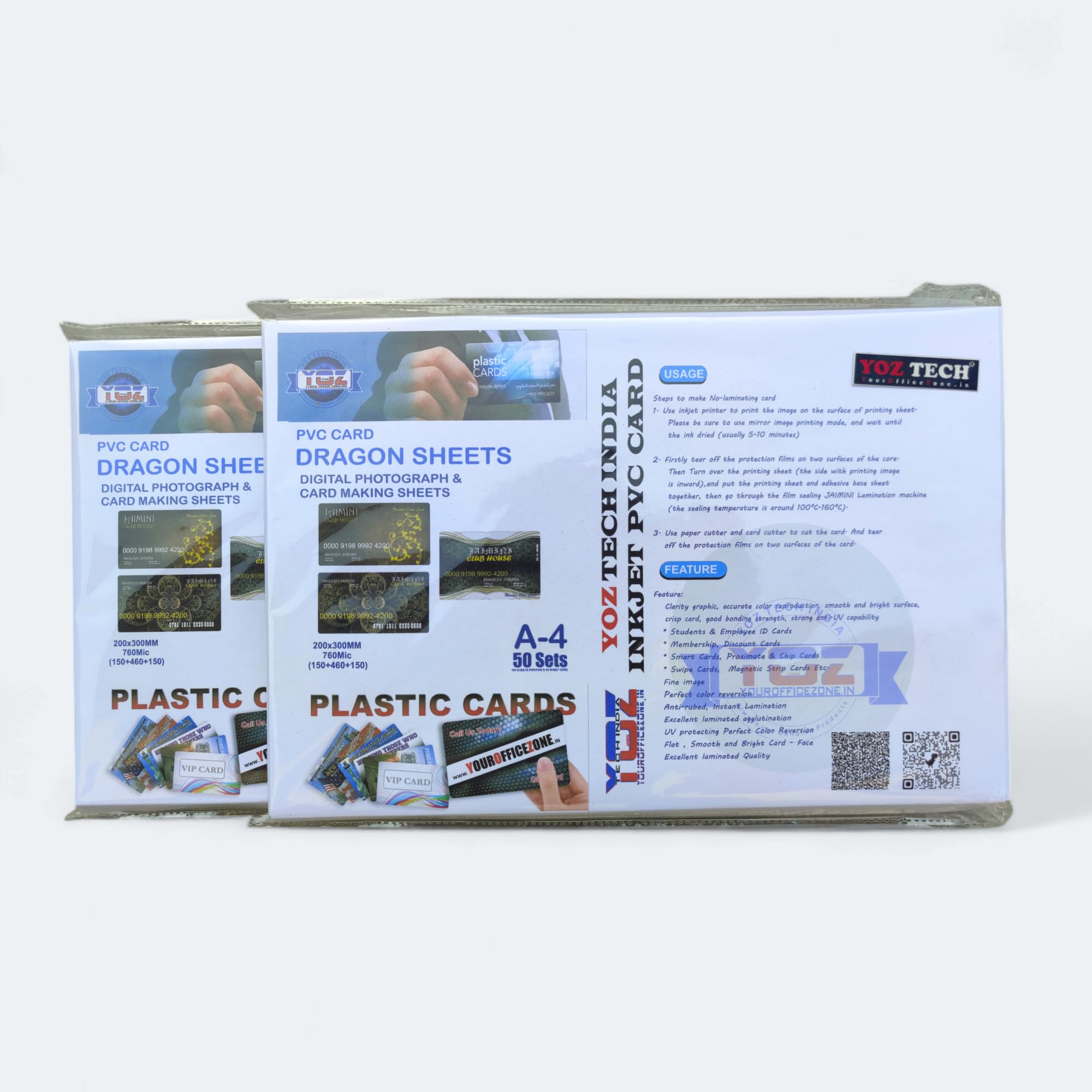 INKJET Dragon Sheet Set of 25 Core and 50 Overlay Inkjet Printable for PVC Card,SCHOOL ID CARD SHEETS