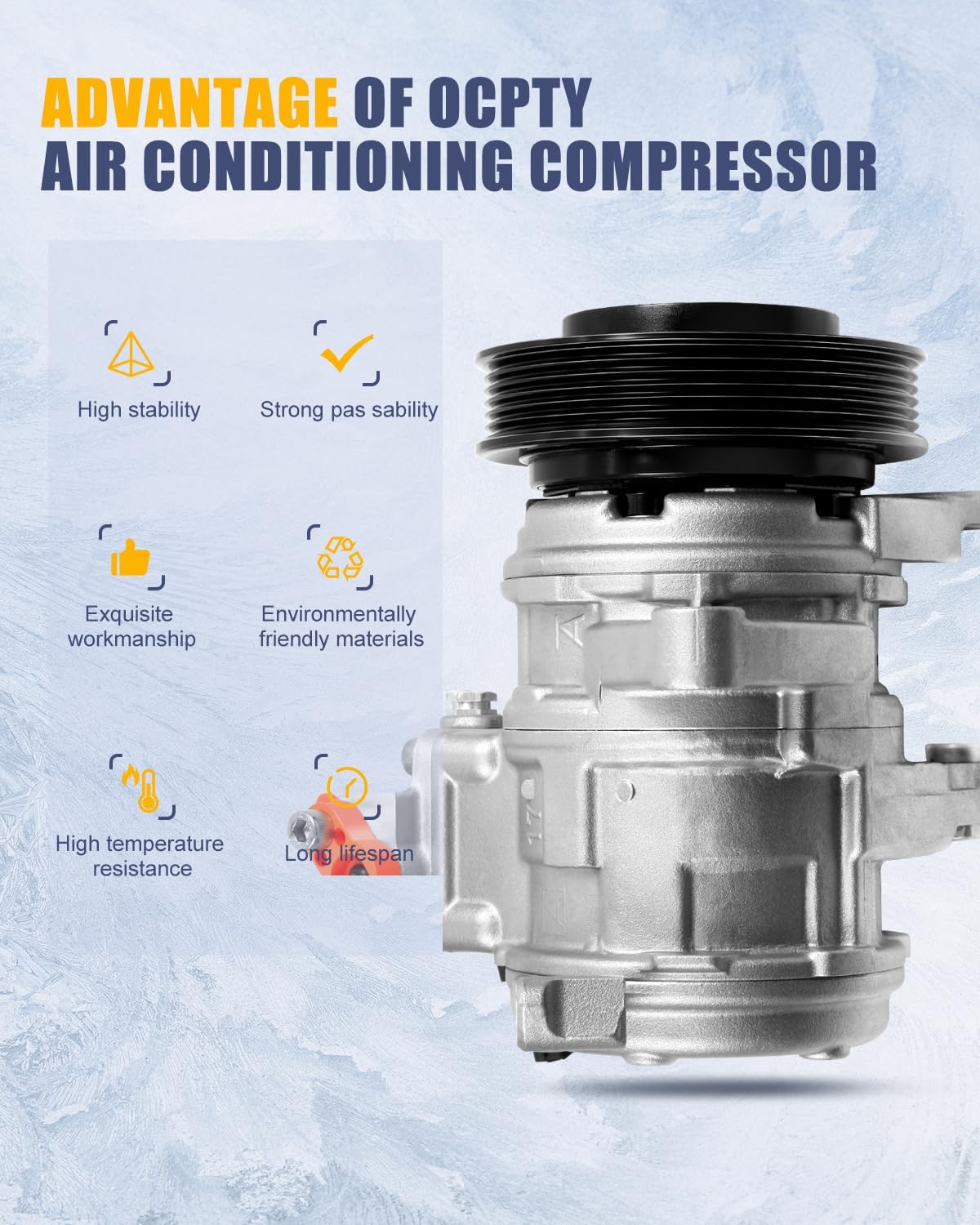OCPTY AC Compressor for 1999-2004 for Jeep Grand Cherokee 4.7L 639325