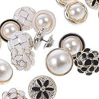 Vista 8 de EXCEART 20 piezas de botones sin coser extraíbles para mujeres, estudiantes, artesanos, cierre decorativo de repuesto para abrigo, camisa, vestido