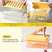Vista 3 de Ice Cube Tray with Lid and Bin, 60 pcs Ice Cubes Molds for Freezer, Ice Freezer Container, Ice Trays Kit with 2 Trays, Scoop & Ice Ball Molds