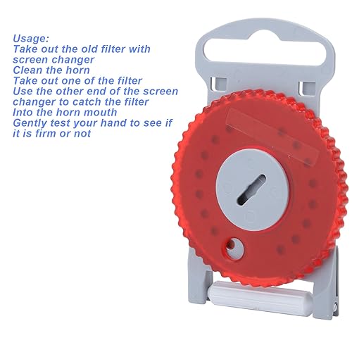 Miniatura 7 de Dustpro, filtros de protección auditiva de cera para oídos compatibles con protectores de cera Hf4 Pro, audífonos y amplificadores (rojo)