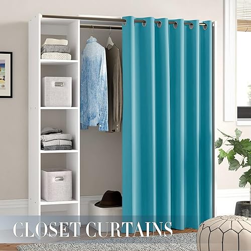 Vista 259 de PONY DANCE - Cortinas opacas con ojales, se venden como 2 piezas Blanco grisáceo