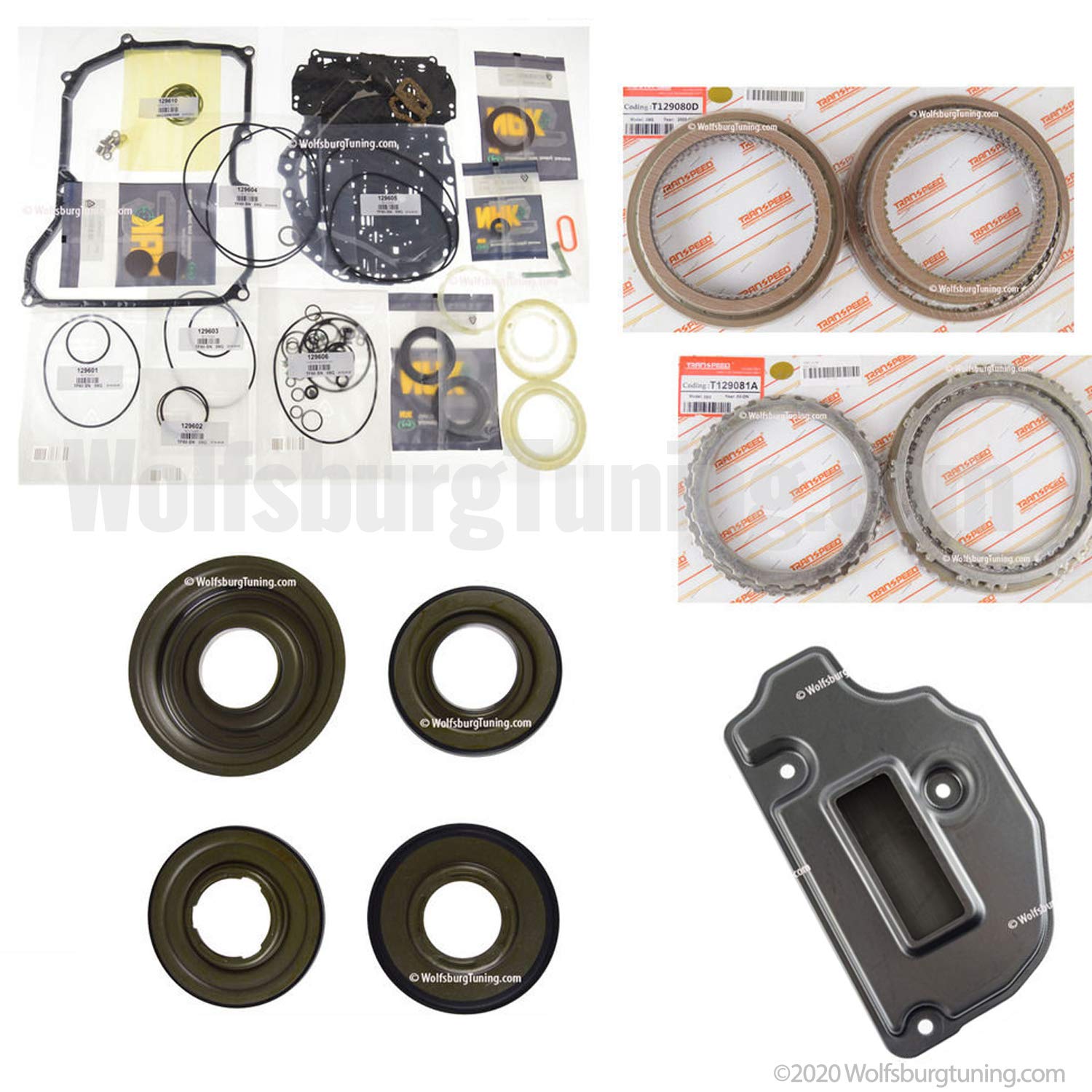 Master Transmission Rebuild Seal Overhaul Kit Compatible with Volkswagen 6 speed Automatic Transmission 09G TF60SN
