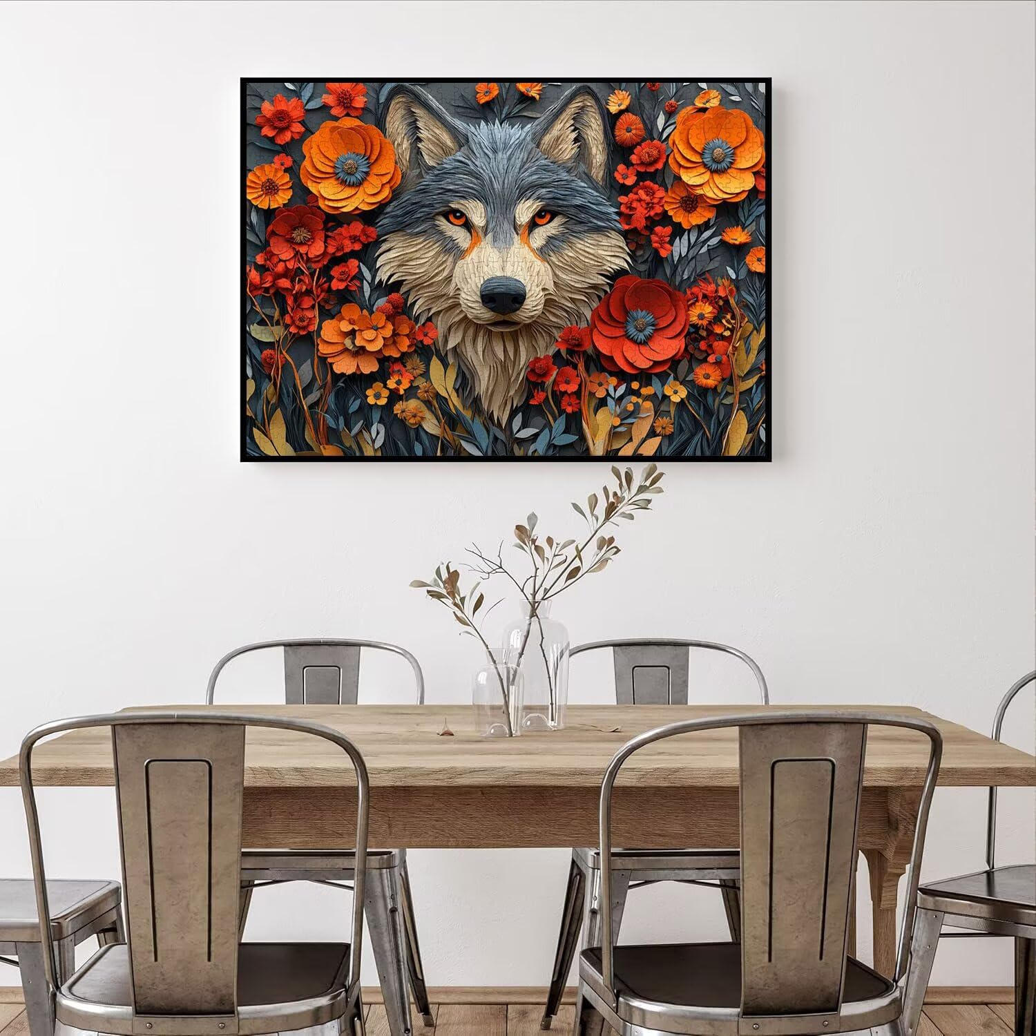 Puzzle 6000 Pezzi lupo Puzzle Classici per Gioco Familiare, n-392 | Impossibile Puzzles, Intrattenimento Creativo, Rilassamento e Intelligence, Regalo per Amore e Amico, Decorazioni Casa, Fiori
