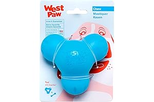 West Paw Zogoflex Tux Treat Dispensing Dog Chew Toy - Aqua Blue