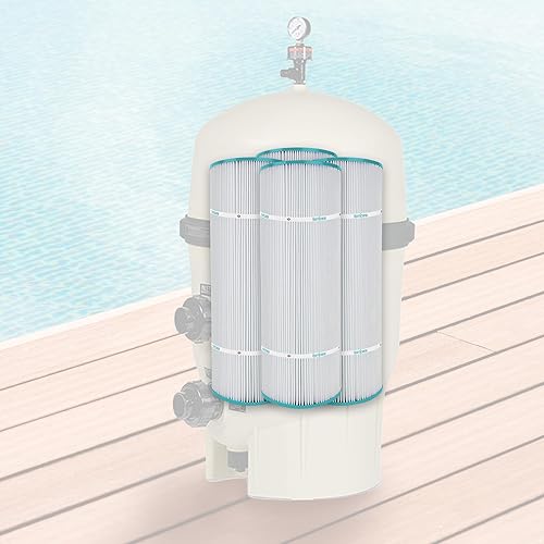 Miniatura 4 de Hurricane Filtros HF7470-04 Paquete de 4 cartuchos de filtro avanzado para piscina  Repuesto para PCC80, Unicel C-7470, Filbur FC-1976, Pentair