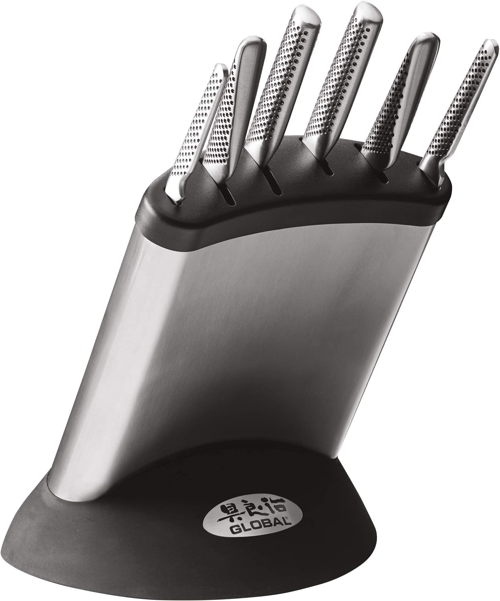 Global Knives G636/7B 7 Piece Knife Block Set, CROMOVA 18 Stainless