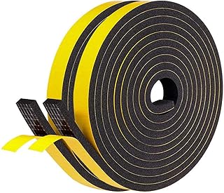 Sponsored Ad - fowong Adhesive Door Weather Stripping - 2 Rolls, 1/2 Inch Wide X 1/4 Inch Thick, Window Insulation High De...