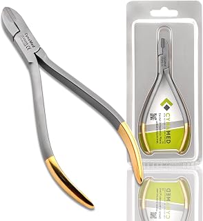 Cynamed Braces Wire Cutter Orthodontic Dental with Tungsten Carbide Inserts Gold Plated Handle (Wire Cutter)