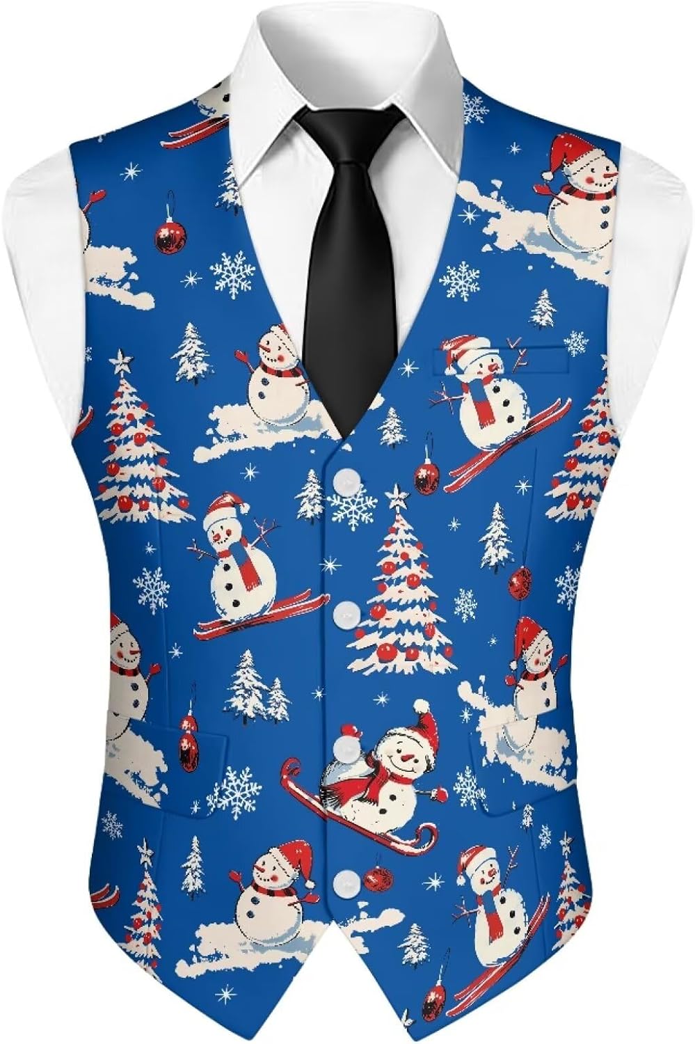 CLOHOMIN Men's Suit Vest Waistcoat Casual Slim Fit Suit Vest Business Formal Dress Waistcoat Vests for Suit or Tuxedo
