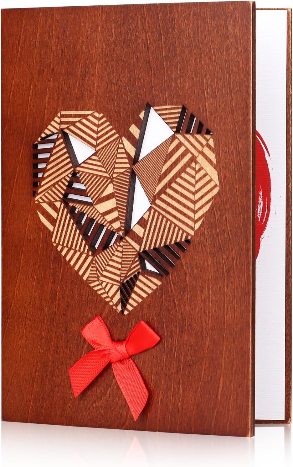 SZillion Bambuskarte Handgefertigt - Beschreibbare Holz-Karte DIN A6 Mit Kuvert