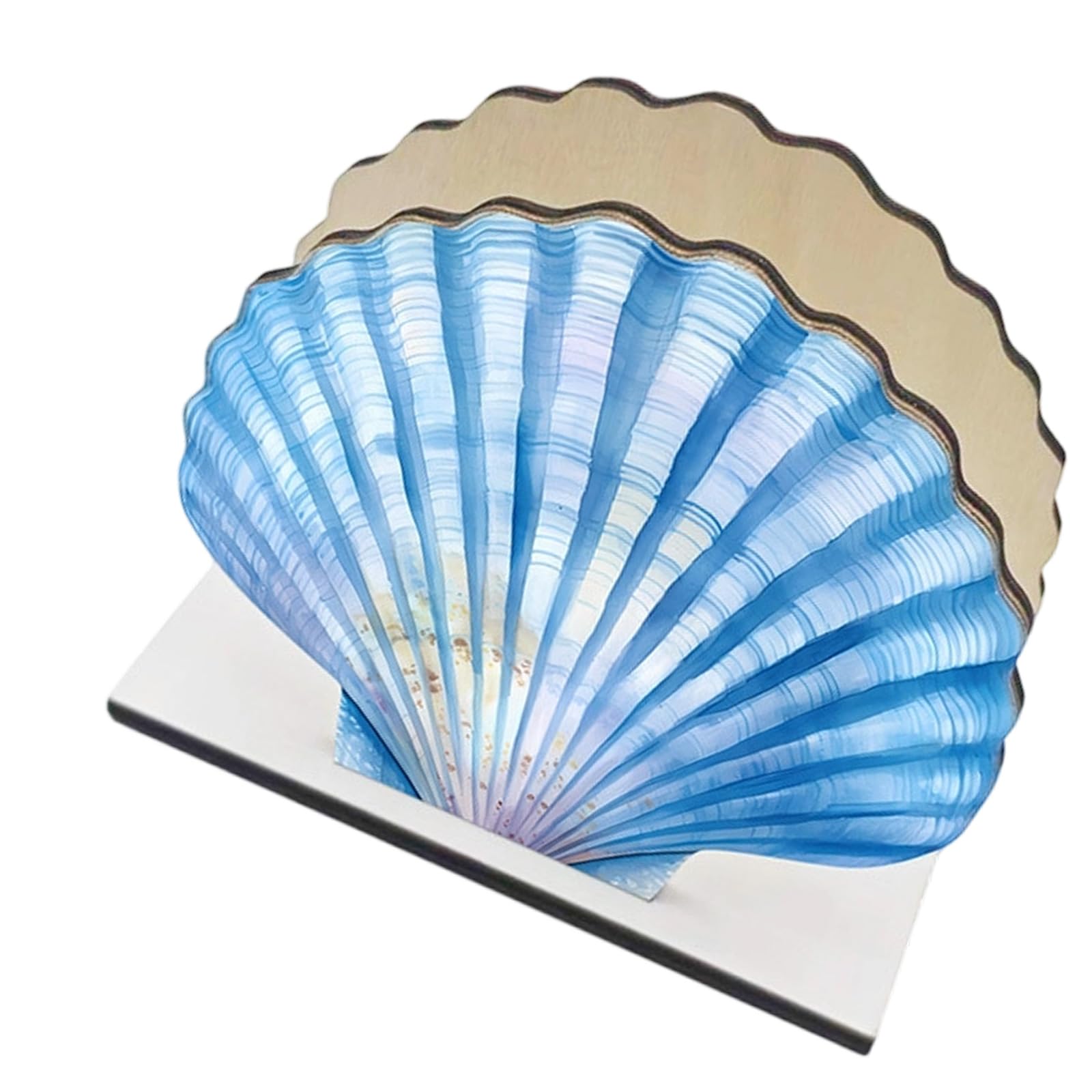 our fave Wooden Napkin Storage Stand Designed with Nauticals Lighthouse Shell and Starfishes Theme Wooden Napkin Holder