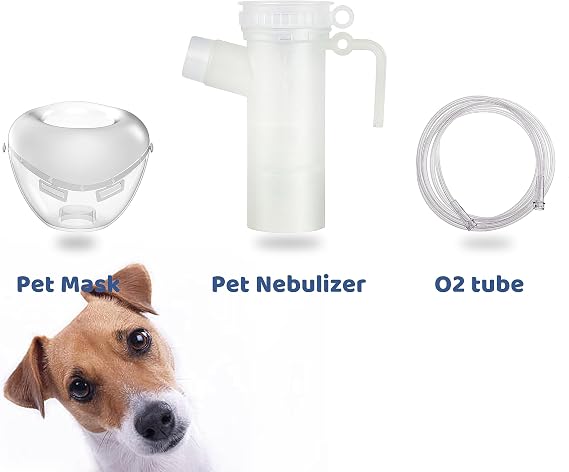 Canine Nebulizer Cup and Inhaler Mask for Cats and Dogs, Oxygen Mask for Pets (Not Including Nebulizer Machine) (S)