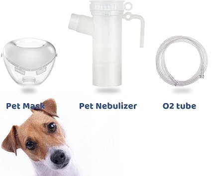 Canine Nebulizer Cup and Inhaler Mask for Cats and Dogs, Oxygen Mask for Pets (Not Including Nebulizer Machine) (S)