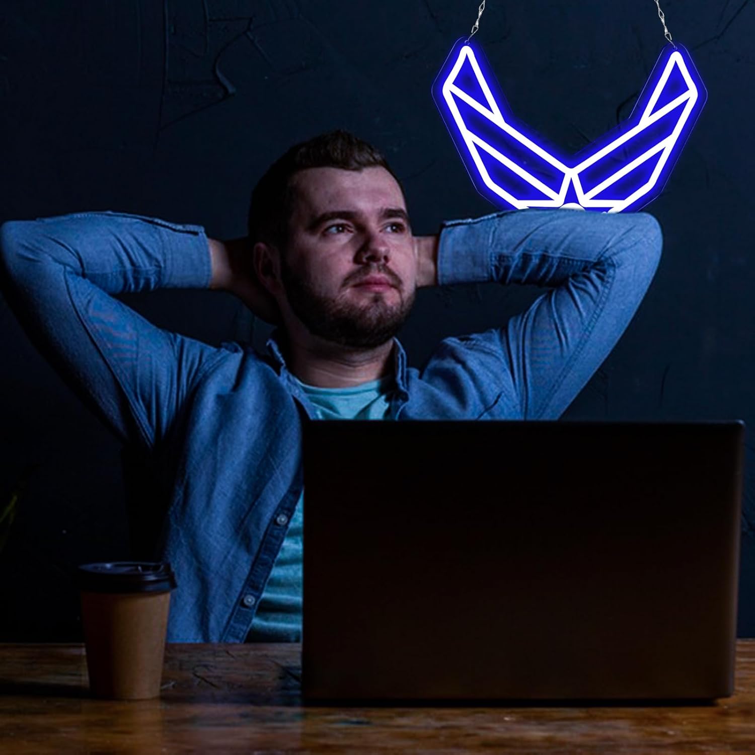 Military-themed Neon Signs Veteran Neon Lights Wall Decor for Man Cave Bedroom Bar Army Themed Gift Art for Christmas Party-14.33 x 13 IN-USB Powered-Acrylic - Image 5