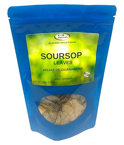 Hojas de Guanábana Té Infusión de hierbas Hojas de Guanabana zip lock (1.76 oz) Hojas de Guanábana Té de hierbas para un bienestar óptimo