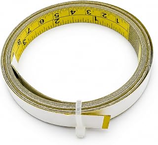 Peel and Stick Measuring Tape Standard and Metric Scale, 16 Ft x 7/8 Inch Dual Sided Ruler Tape, Self Adhesive Measuring Strip for Woodworking Layout Cutting Station Home Improvement